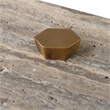 Uttermost Griseus Travertine Stone Box in Gray