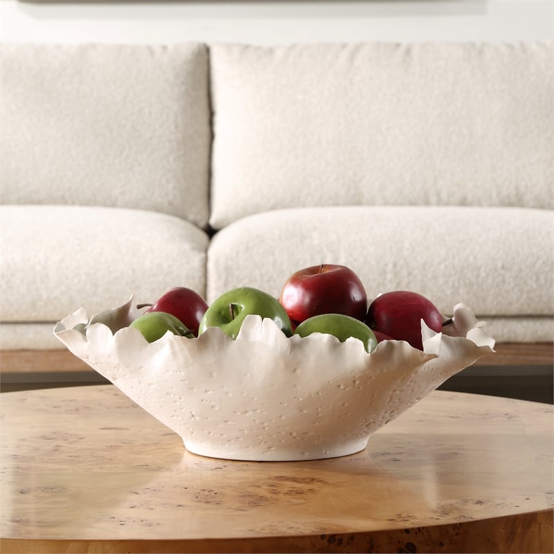 Uttermost Blossom Short Off white Bowl