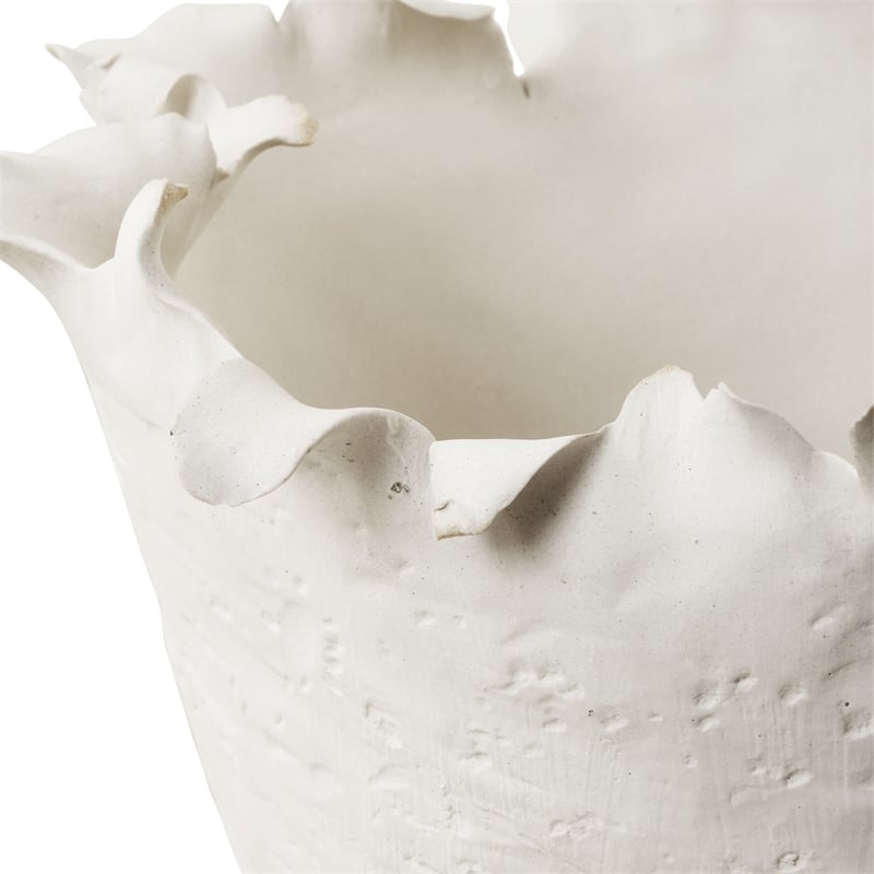 Uttermost Blossom Tall Off white Bowl