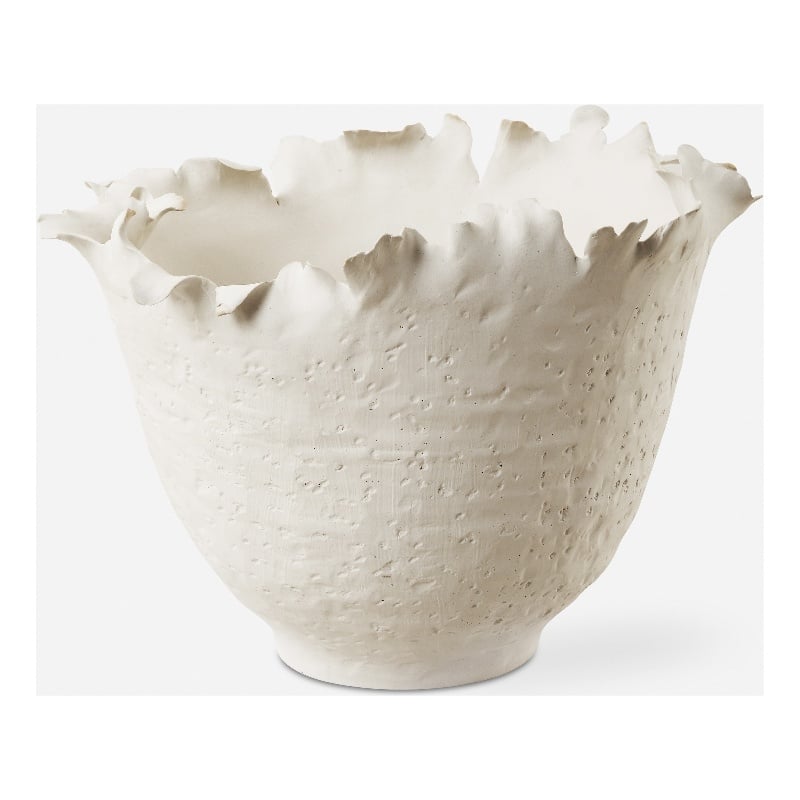 Uttermost Blossom Tall Off white Bowl