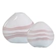 Uttermost Blush Swirl Glass Vases in White (Set of 2)