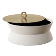 Uttermost Luxe White Shagreen Round Box