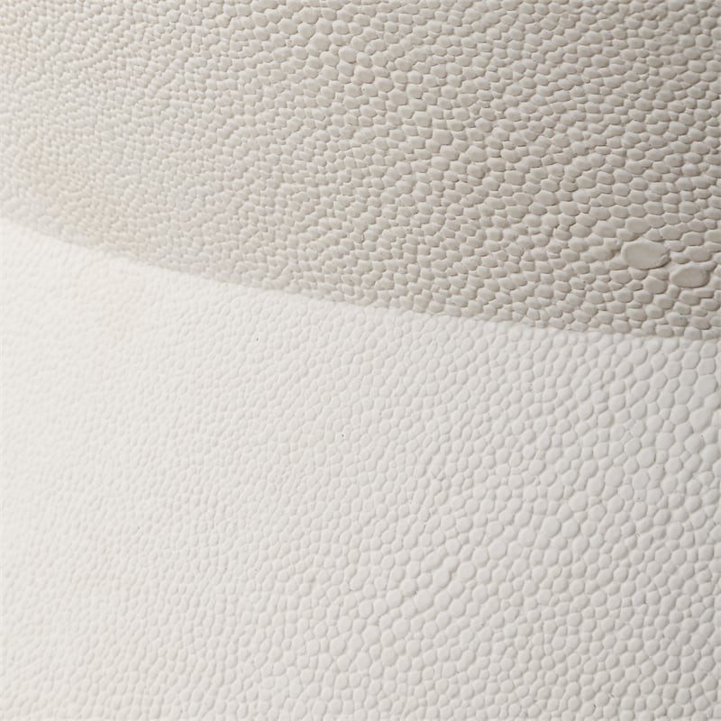 Uttermost Luxe White Shagreen Round Box