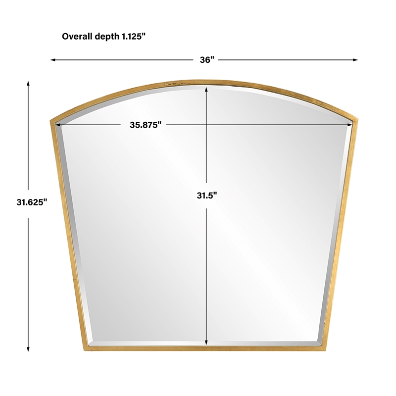 Uttermost Boundary Gold Arch Mirror
