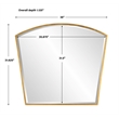 Uttermost Boundary Gold Arch Mirror
