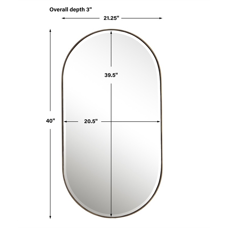 Uttermost Lago Oval Gold Mirror