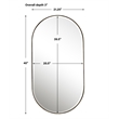 Uttermost Lago Oval Gold Mirror