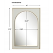 Uttermost Crisanta Gloss White Arch Mirror