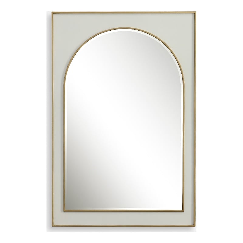 Uttermost Crisanta Gloss White Arch Mirror