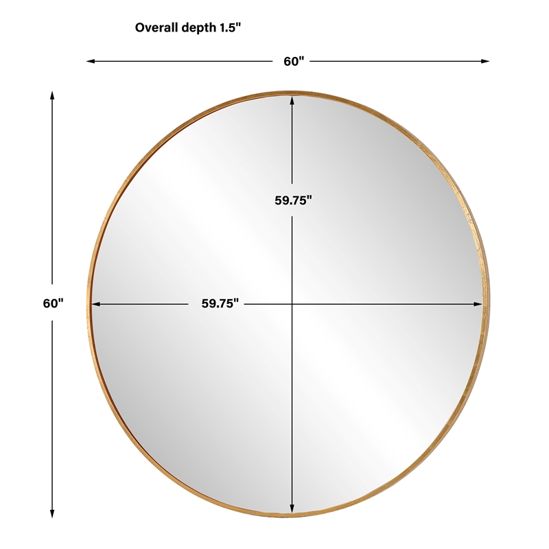 Uttermost Junius Large Gold Round Mirror