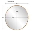 Uttermost Junius Large Gold Round Mirror