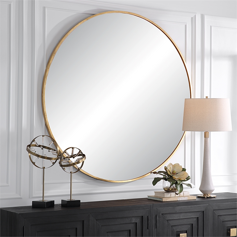 Uttermost Junius Large Gold Round Mirror