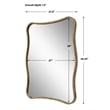 Uttermost Pavia Curvy Vanity Mirror in in Gold