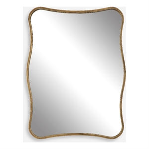 Uttermost Pavia Curvy Vanity Mirror in in Gold
