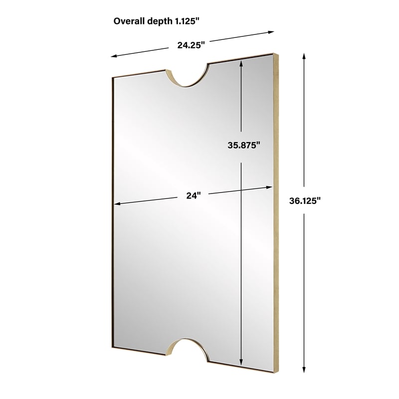 Uttermost Ticket Gold Vanity Mirror