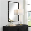 Uttermost Benedo Industrial Vanity Mirror in Matte Black