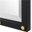 Uttermost Benedo Industrial Vanity Mirror in Matte Black