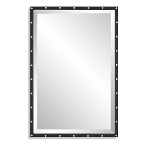 Uttermost Benedo Industrial Vanity Mirror in Matte Black