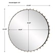 Uttermost Cosmopolitan Round Mirror in Matte Black