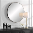 Uttermost Cosmopolitan Round Mirror in Matte Black