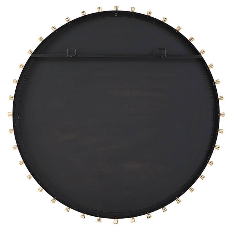 Uttermost Cosmopolitan Round Mirror in Matte Black
