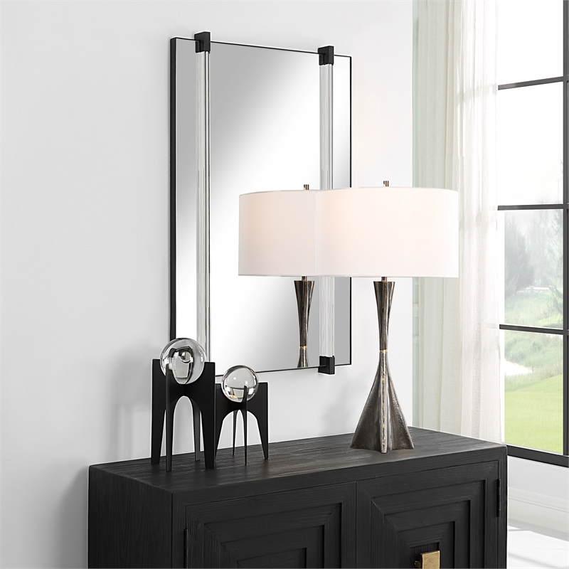 Uttermost Ladonna Rods Mirror in Matte Black
