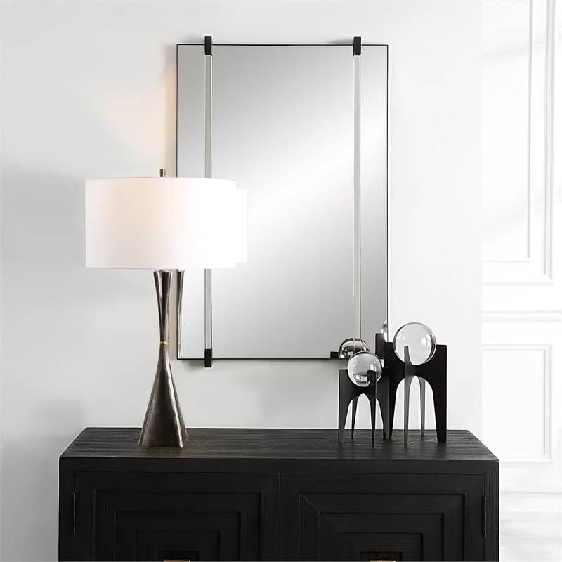 Uttermost Ladonna Rods Mirror in Matte Black