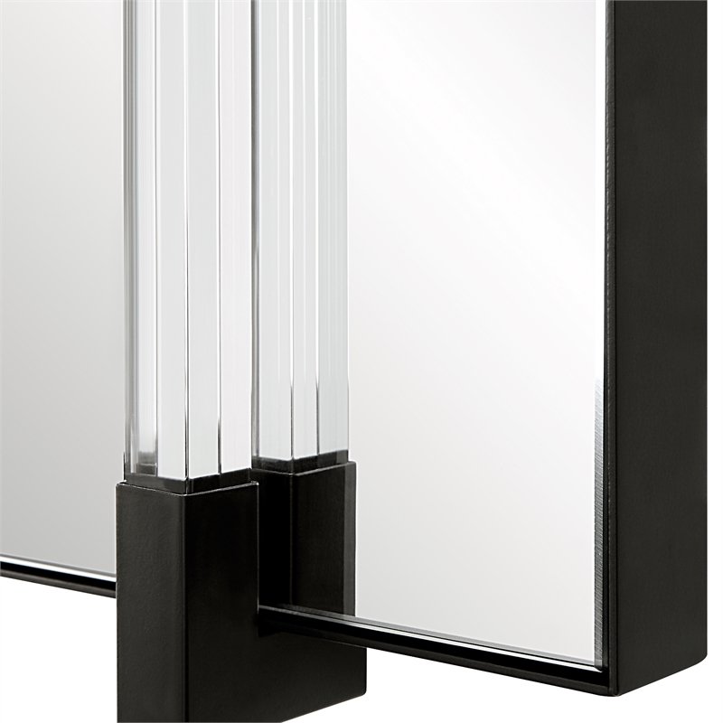 Uttermost Ladonna Rods Mirror in Matte Black