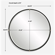 Uttermost Bonded Round Black Mirror