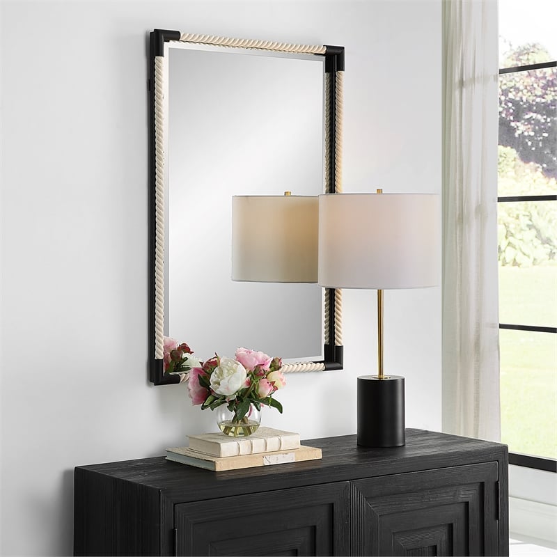 Uttermost Marina Rope Mirror in White