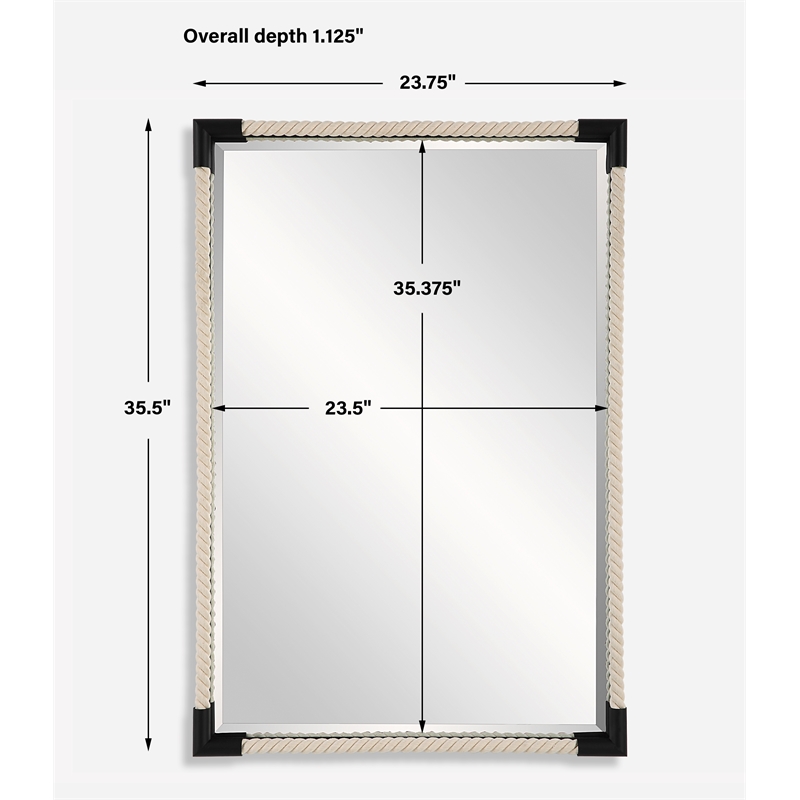 Uttermost Marina Rope Mirror in White