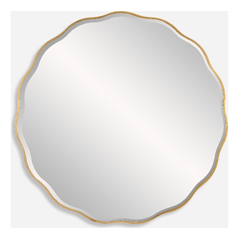 Uttermost Aneta Large Gold Round Mirror