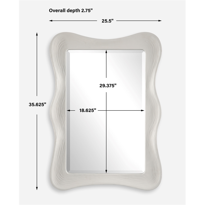 Uttermost Whitehaven Wavy Rectangle Mirror
