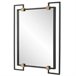 Uttermost Ivey Rectangle Industrial Mirror in Black
