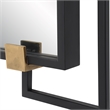 Uttermost Ivey Rectangle Industrial Mirror in Black