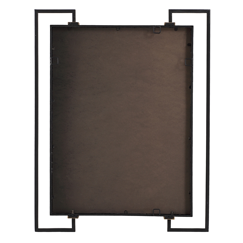 Uttermost Ivey Rectangle Industrial Mirror in Black