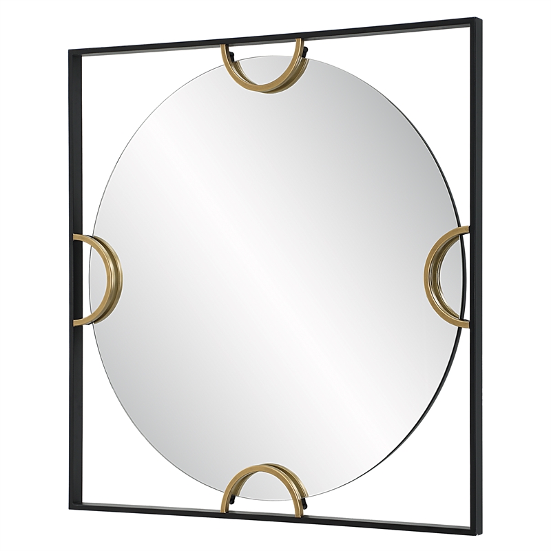 Uttermost Hinson Square Mirror in Black