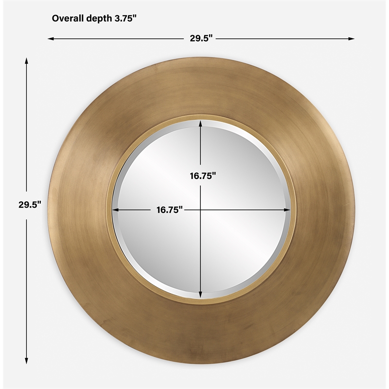 Uttermost Contessa Round Gold Mirror