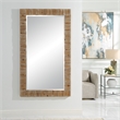Uttermost Ayanna Gray Washed Wood Mirror in Brown
