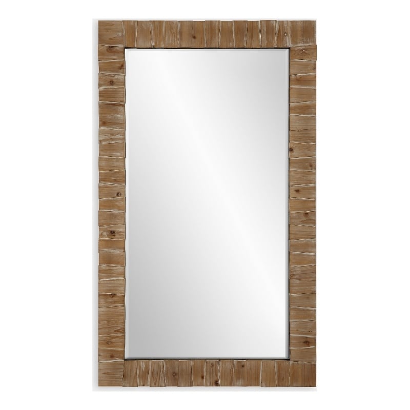 Uttermost Ayanna Gray Washed Wood Mirror in Brown