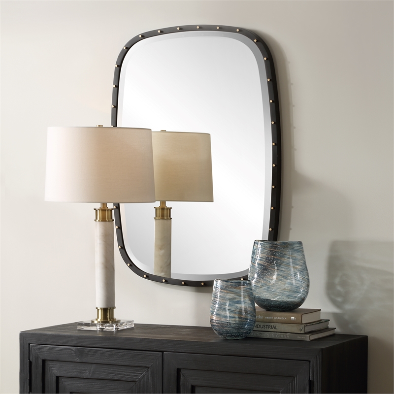 Uttermost Benedo Industrial Mirror in Black