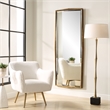 Uttermost On Point Wood Dressing Mirror in in Gold
