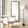Uttermost On Point Wood Dressing Mirror in in Gold