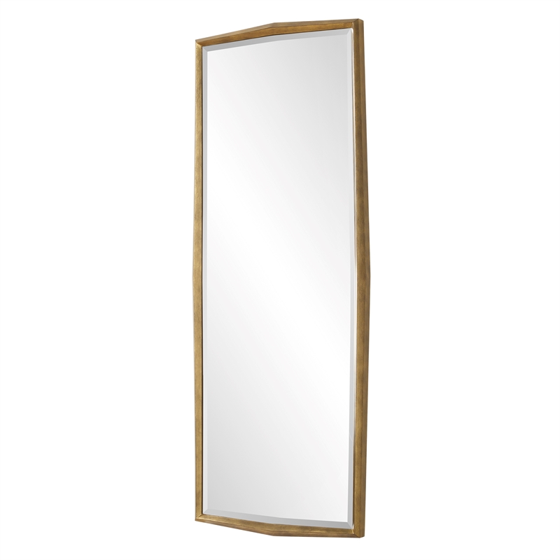 Uttermost On Point Wood Dressing Mirror in in Gold