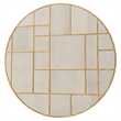 Uttermost Geometric Round Mirror in in Gold