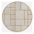 Uttermost Geometric Round Mirror in in Gold