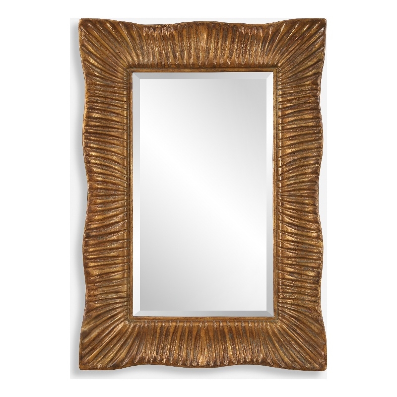 Uttermost Emerson Scalloped Antique Gold Mirror
