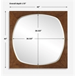 Uttermost Garonne Square Walnut Mirror