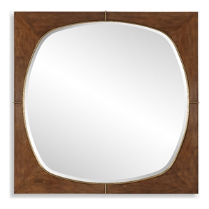 Uttermost Garonne Square Walnut Mirror
