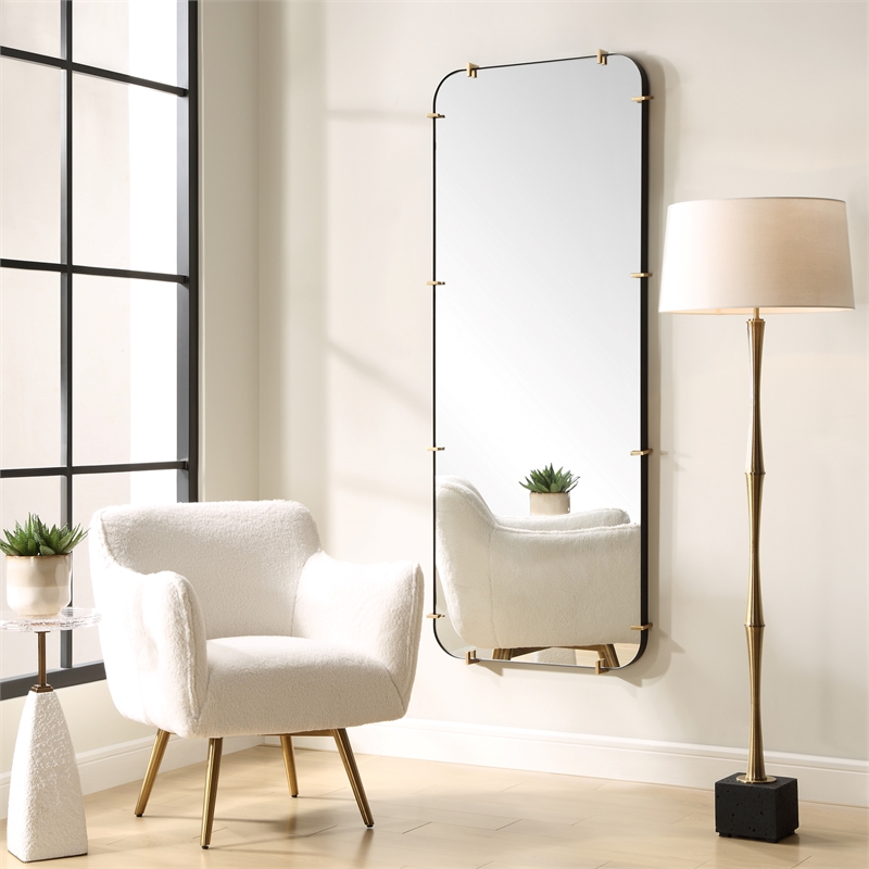 Uttermost Pali Industrial Dressing Mirror in in Gold